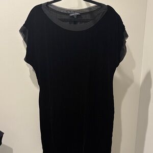 Banana Republic Black Velvet Mini Dress